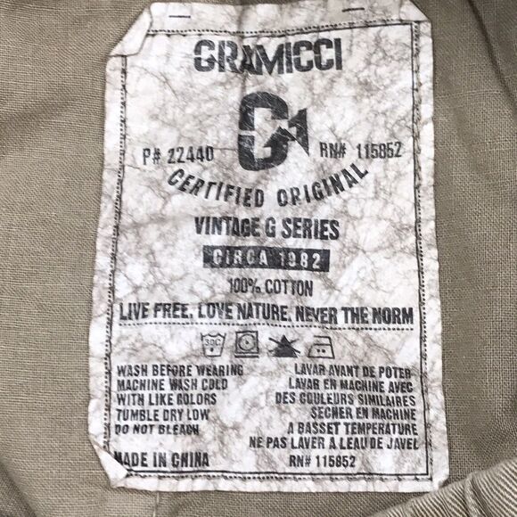 NWT GRAMICCI Vintage G Jogger Pant Men L (32x32) Khaki Tan Drawstring Hike Climb - Picture 12 of 16